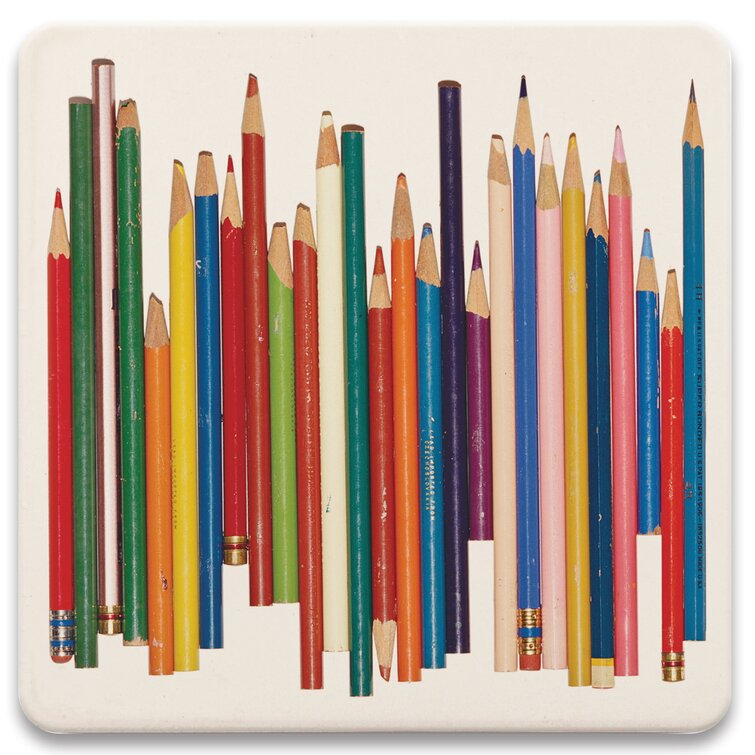 Latitude Run Colored Pencil Tabletop Coaster Wayfair